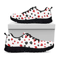 Red And Black Playing Card Suits Print Black Running Shoes