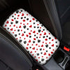 Red And Black Playing Card Suits Print Car Center Console Cover