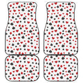 Red And Black Playing Card Suits Print Front and Back Car Floor Mats