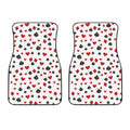Red And Black Playing Card Suits Print Front Car Floor Mats