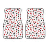 Red And Black Playing Card Suits Print Front Car Floor Mats