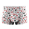 Red And Black Playing Card Suits Print Men's Boxer Briefs