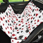 Red And Black Playing Card Suits Print Pet Car Back Seat Cover