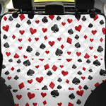 Red And Black Playing Card Suits Print Pet Car Back Seat Cover