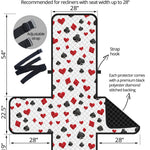 Red And Black Playing Card Suits Print Recliner Protector