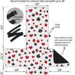 Red And Black Playing Card Suits Print Recliner Protector