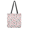 Red And Black Playing Card Suits Print Tote Bag