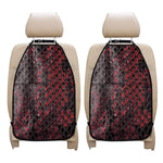 Red And Black Snakeskin Print Car Seat Organizers