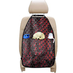 Red And Black Snakeskin Print Car Seat Organizers