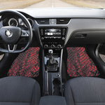 Red And Black Snakeskin Print Front Car Floor Mats