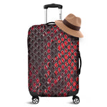 Red And Black Snakeskin Print Luggage Cover
