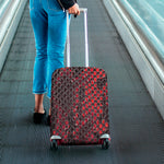 Red And Black Snakeskin Print Luggage Cover