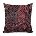 Red And Black Snakeskin Print Pillow Cover