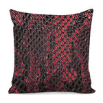 Red And Black Snakeskin Print Pillow Cover
