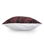 Red And Black Snakeskin Print Pillow Cover