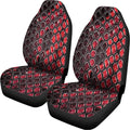 Red And Black Snakeskin Print Universal Fit Car Seat Covers