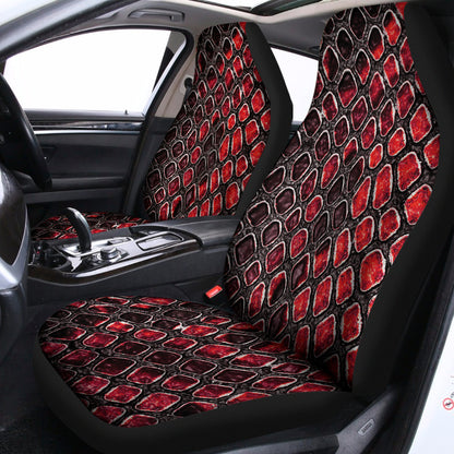 Red And Black Snakeskin Print Universal Fit Car Seat Covers