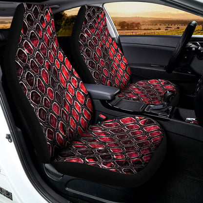 Red And Black Snakeskin Print Universal Fit Car Seat Covers