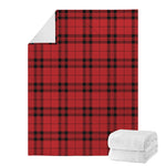 Red And Black Tartan Pattern Print Blanket