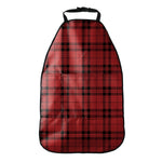 Red And Black Tartan Pattern Print Car Seat Organizers