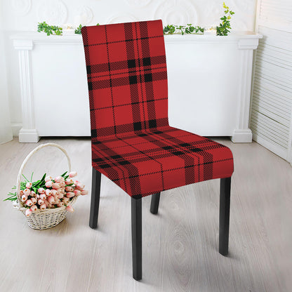 Red And Black Tartan Pattern Print Dining Chair Slipcover
