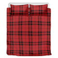 Red And Black Tartan Pattern Print Duvet Cover Bedding Set