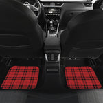 Red And Black Tartan Pattern Print Front and Back Car Floor Mats