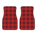Red And Black Tartan Pattern Print Front Car Floor Mats
