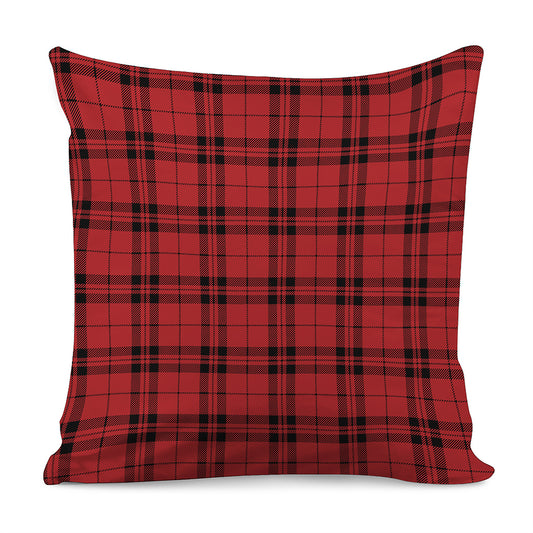 Red And Black Tartan Pattern Print Pillow Cover