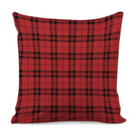 Red And Black Tartan Pattern Print Pillow Cover