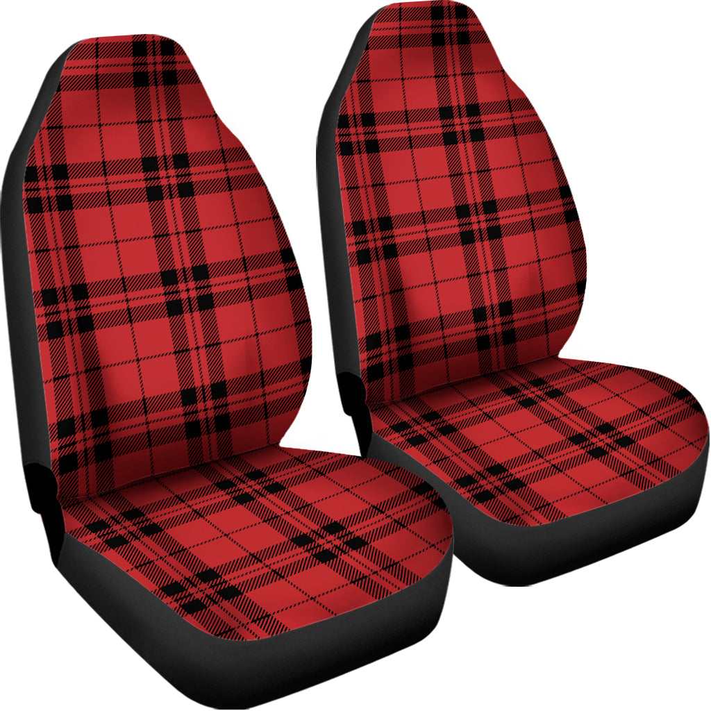 Red And Black Tartan Pattern Print Universal Fit Car Seat Covers
