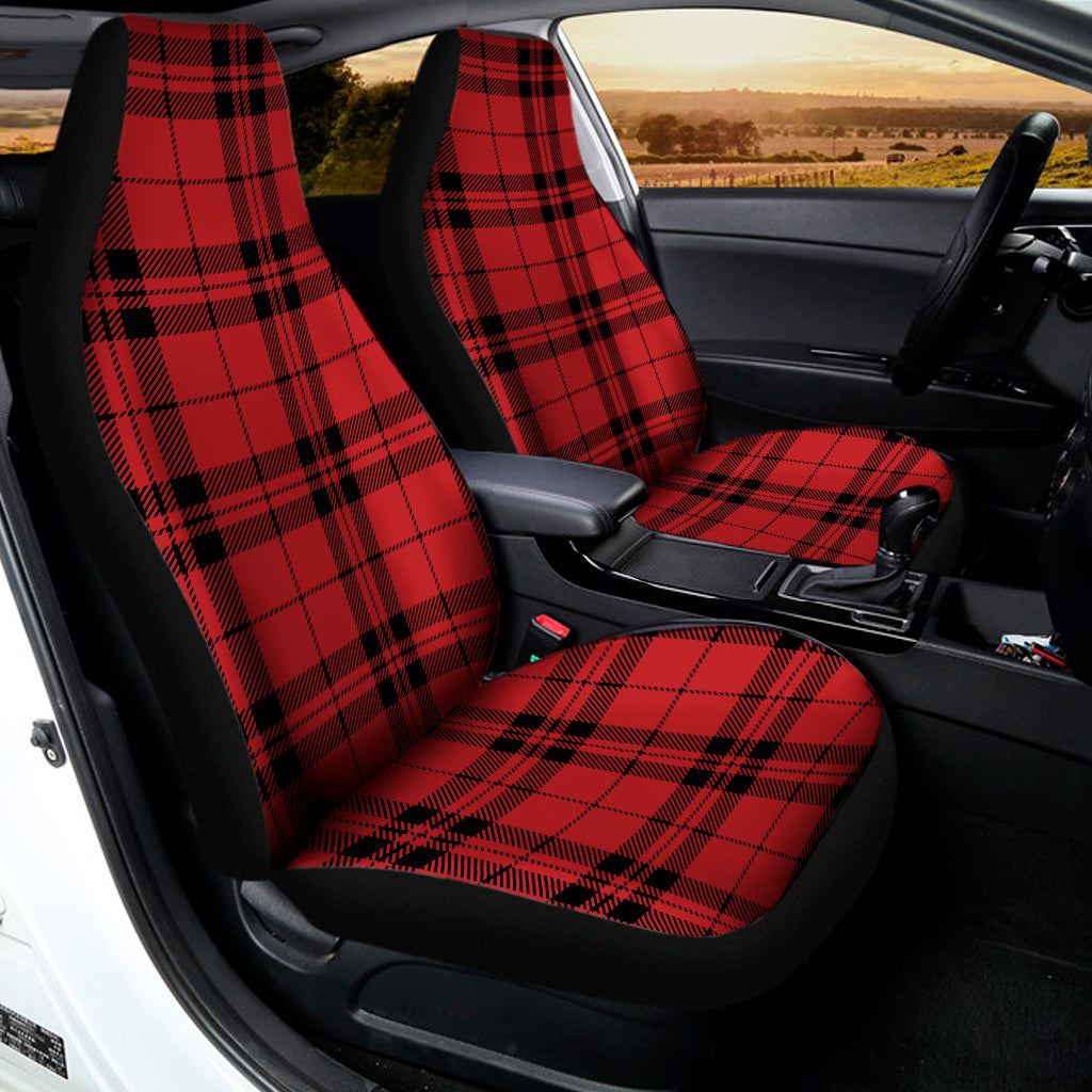 Red And Black Tartan Pattern Print Universal Fit Car Seat Covers