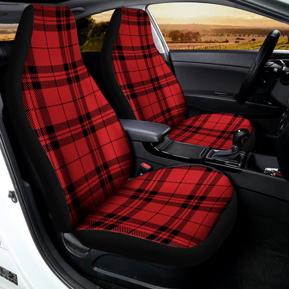 Red And Black Tartan Pattern Print Universal Fit Car Seat Covers
