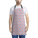 Red And Blue American Star Pattern Print Apron