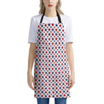 Red And Blue American Star Pattern Print Apron