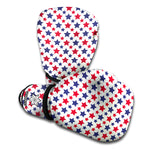 Red And Blue American Star Pattern Print Boxing Gloves