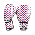 Red And Blue American Star Pattern Print Boxing Gloves