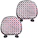 Red And Blue American Star Pattern Print Car Headrest Covers