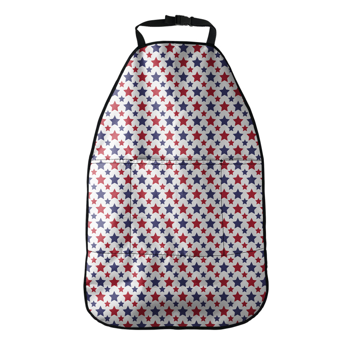 Red And Blue American Star Pattern Print Car Seat Organizers