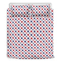 Red And Blue American Star Pattern Print Duvet Cover Bedding Set
