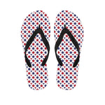 Red And Blue American Star Pattern Print Flip Flops