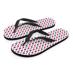 Red And Blue American Star Pattern Print Flip Flops