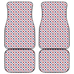 Red And Blue American Star Pattern Print Front and Back Car Floor Mats