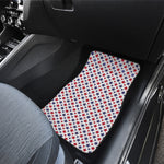 Red And Blue American Star Pattern Print Front and Back Car Floor Mats