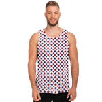 Red And Blue American Star Pattern Print Men's Tank Top
