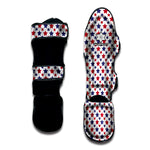 Red And Blue American Star Pattern Print Muay Thai Shin Guard