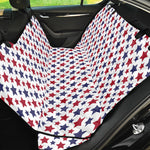 Red And Blue American Star Pattern Print Pet Car Back Seat Cover