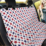 Red And Blue American Star Pattern Print Pet Car Back Seat Cover
