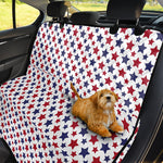 Red And Blue American Star Pattern Print Pet Car Back Seat Cover