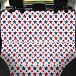 Red And Blue American Star Pattern Print Pet Car Back Seat Cover